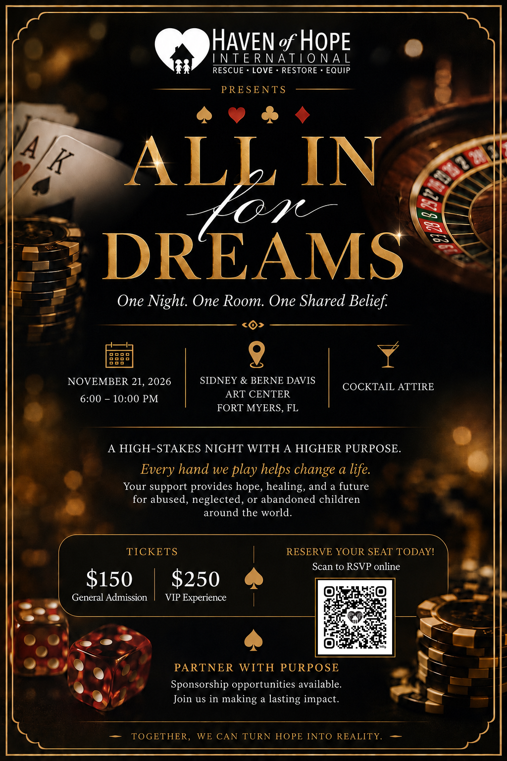 Haven of Hope Intl All In For Dreams Invitation 2026