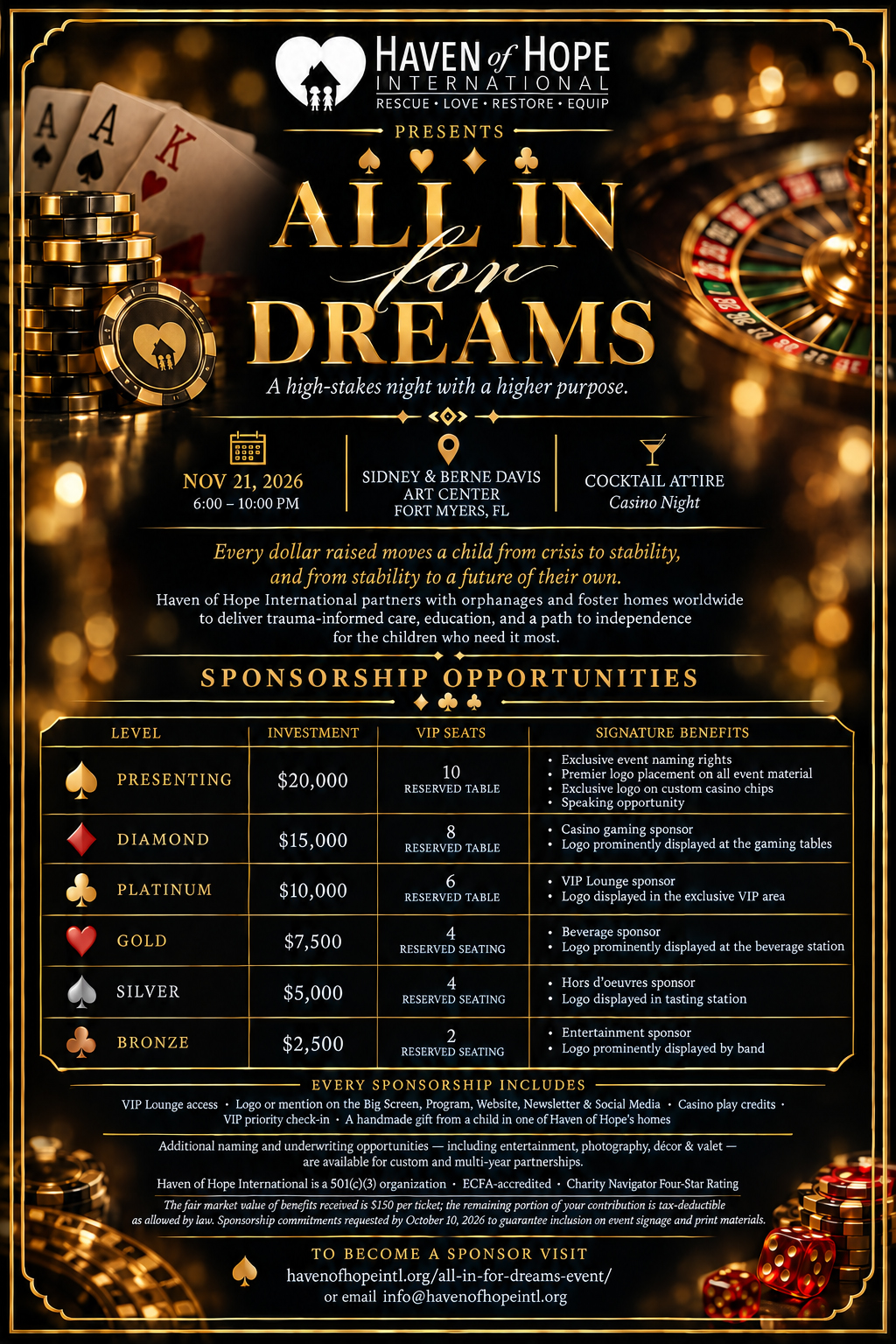 HOHI Casino Night All in for Dreams 2026